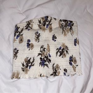 Smocked Floral Crop Top